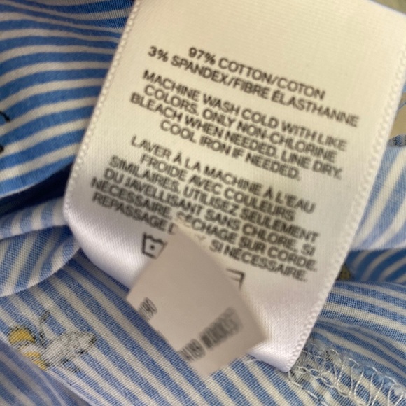 Express Bumblebee Striped Buttondown Top women’s Small - Picture 5 of 6